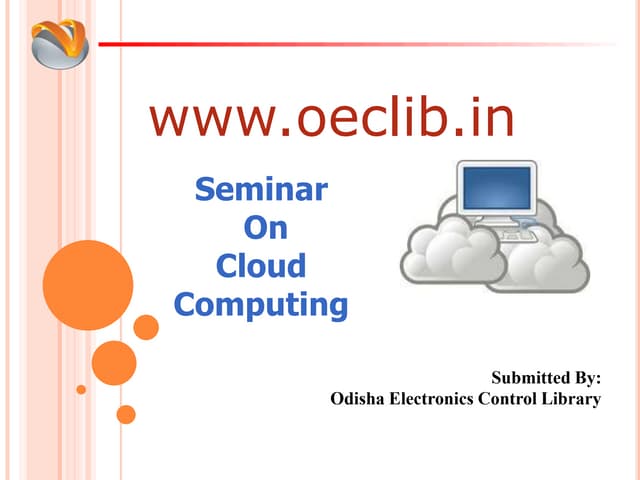 Cloud Computing ppt