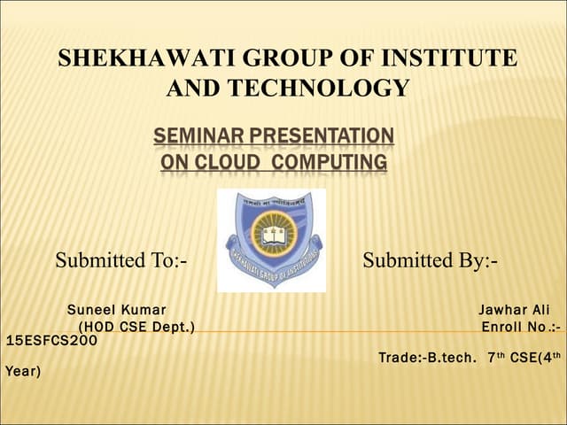Cloud computing ppt