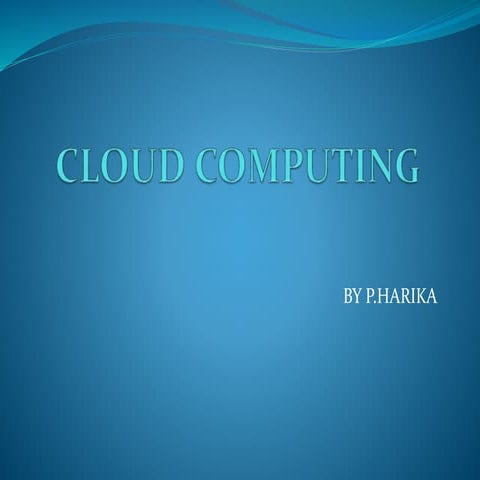 Cloud computing ppt | PPT