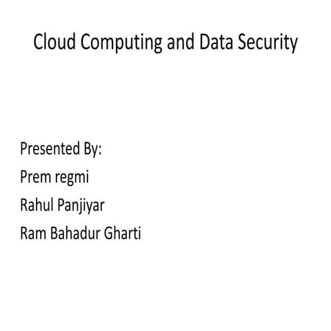 Cloud computing Dill