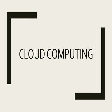 Cloud computing presentation