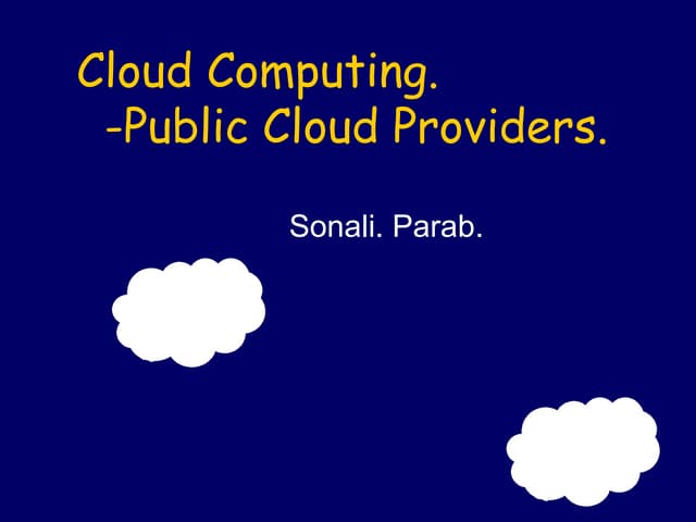 Public Cloud Provider