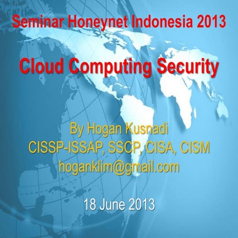 Hogan Kusnadi - Cloud Computing Secutity