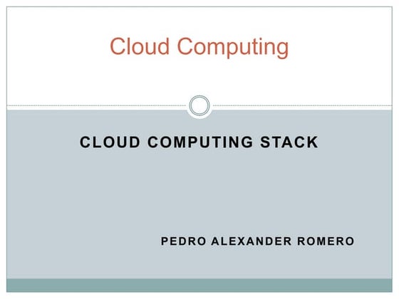 Cloud computing stack