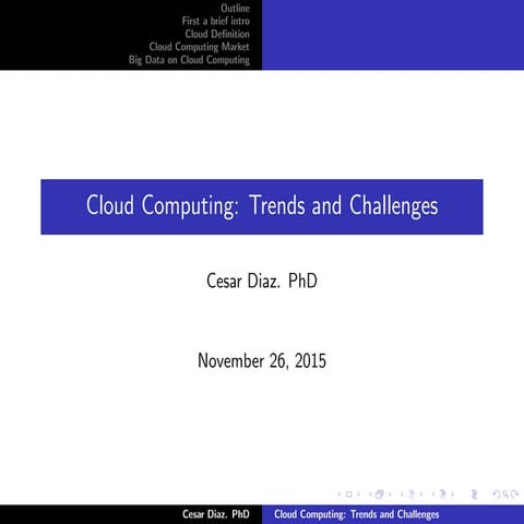 Cloud computing: Trends and Challenges