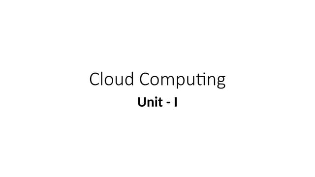 Cloud Computing basics Introduction, Startup