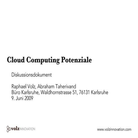 Cloud Computing Potentiale