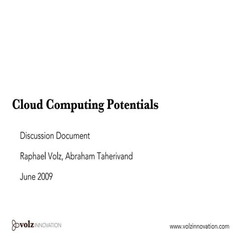 Cloud Computing Potentials