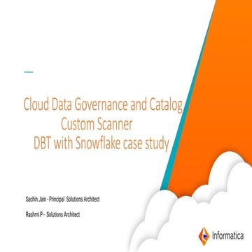 Cloud Data Governance Catalog - DBT with Snowflake - Custom Scanner ...