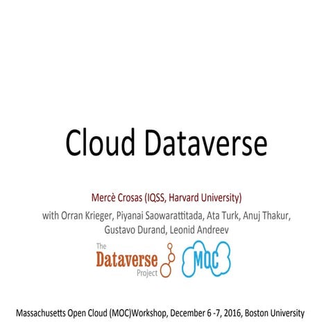 Cloud Dataverse