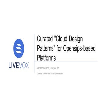 Curated "Cloud Design Patterns" for Call Center Platforms