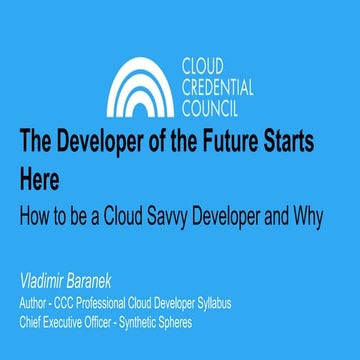The Developer of the Future Starts Here