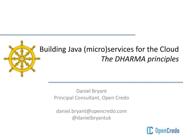 muCon 2014 "Building Java Microservices for the Cloud"