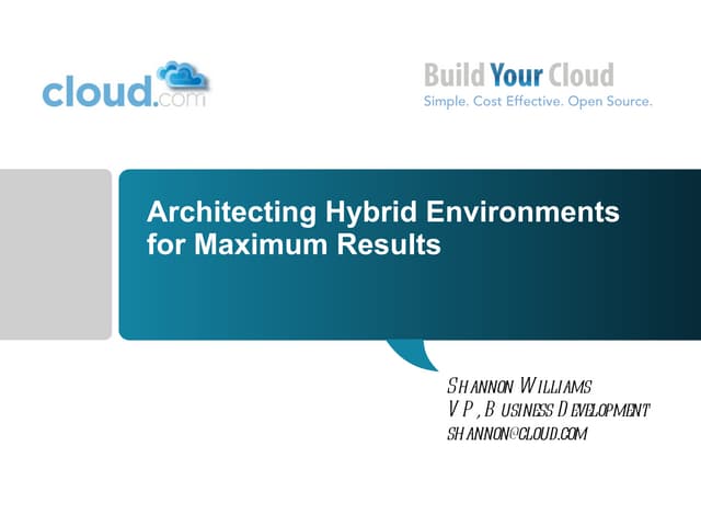 Multi-Cloud Roadmap: Architecting H...