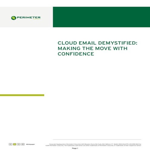 Cloud email demystified