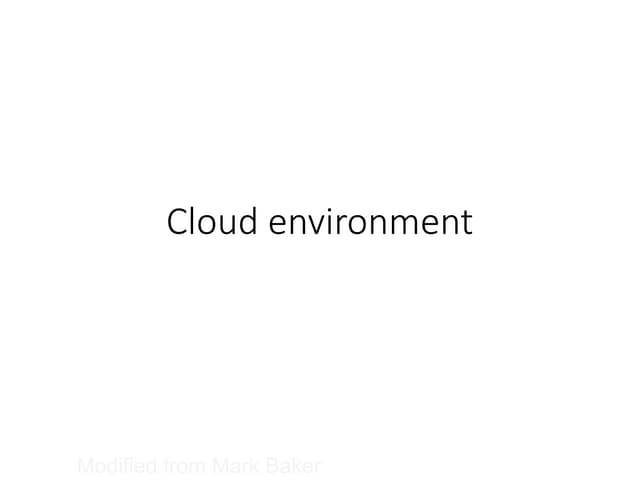 Cloud Environment (Cloud Computing Course)