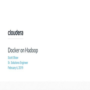 Cloudera - Docker on hadoop