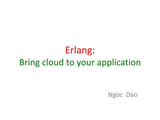 Cloud Erlang