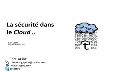 La sécurité et le Cloud Computing