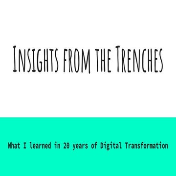 Insights from 20 years of Digital Transformation