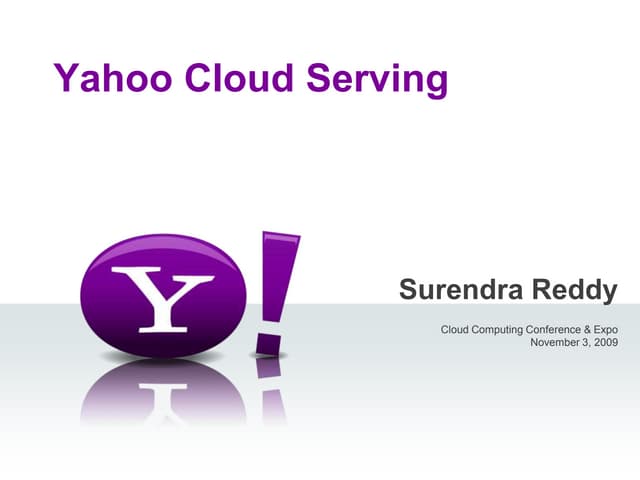 Walking Through Cloud Serving at Yahoo!