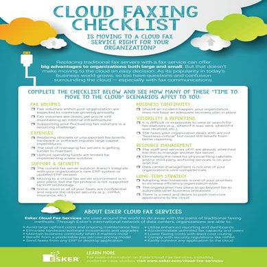 Cloud Faxing Checklist