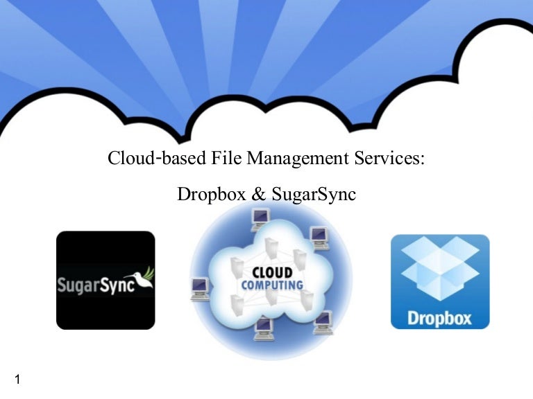 Cloud file storage and sharing dropbox, sugar sync