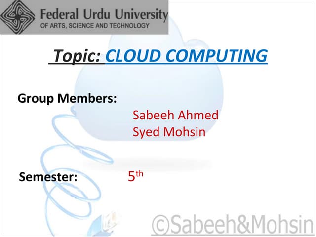 Cloud Computing 
