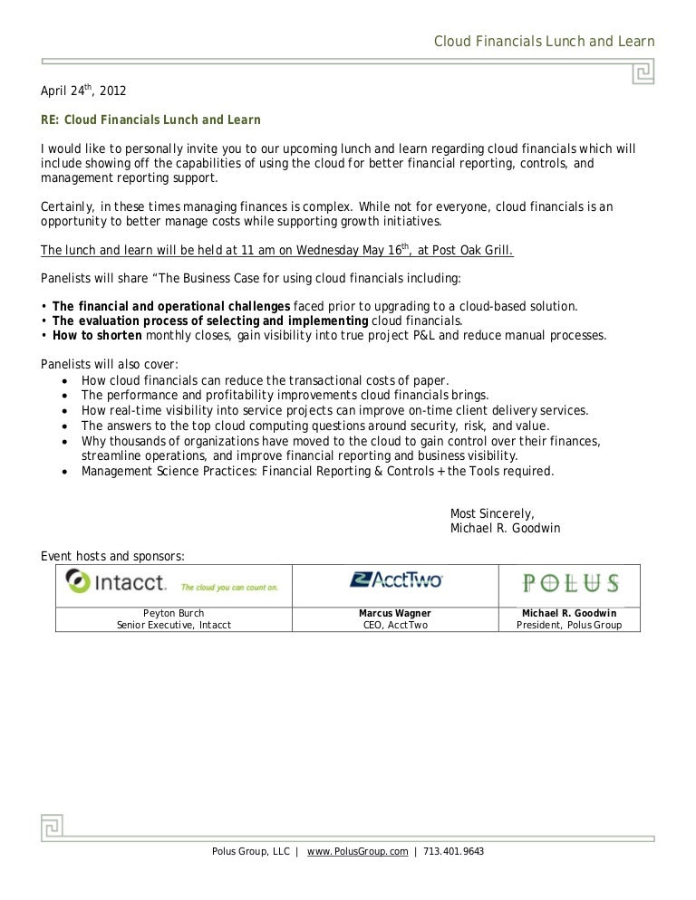 invitation for business lunch