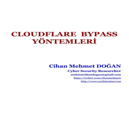 Cloudflare Bypass Yöntemleri