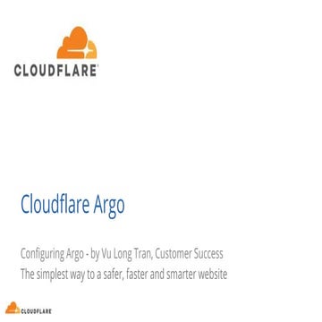 Cloudflare Argo - Overview