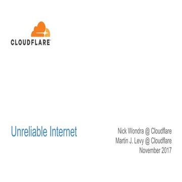 Keeping the Internet Fast and Resilient for You and Your Customers