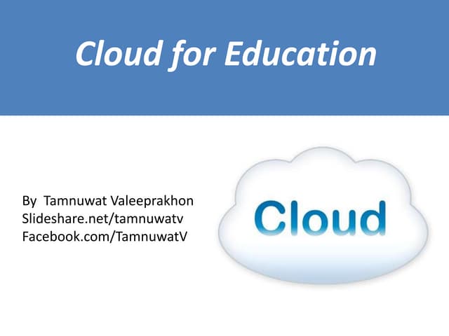 Cloud for education