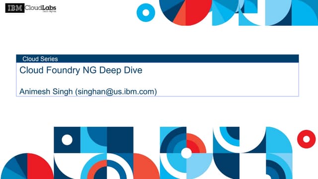 Cloud foundry architecture and deep dive