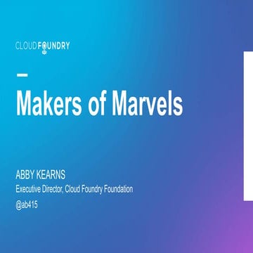 Cloud Foundry Foundation Keynote