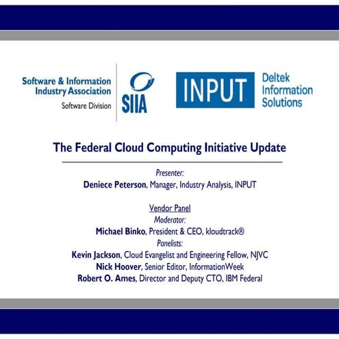Cloud Computing for DoD and Government 2010 | PDF