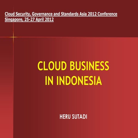 Cloud Computing in Indonesia