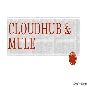 Cloudhub and Mule