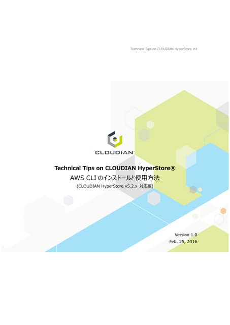 AWS CLI and CLOUDIAN HyperStore