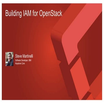 Building IAM for OpenStack