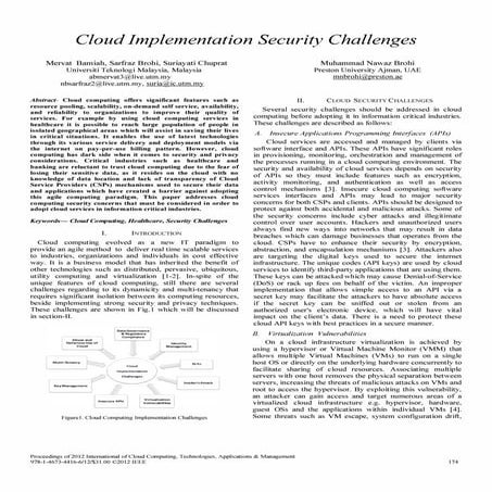 Cloud implementation security challenges