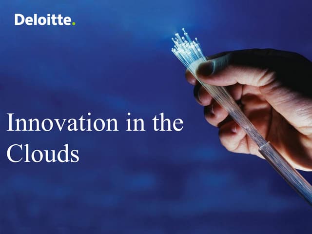 Innovating in the Clouds, Peter Williams