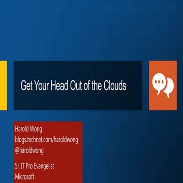 Cloud Intelligence - Get Your Head Out of the Clouds