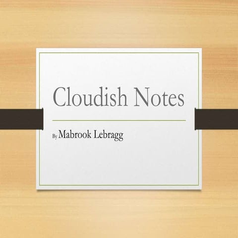 Cloudish notes