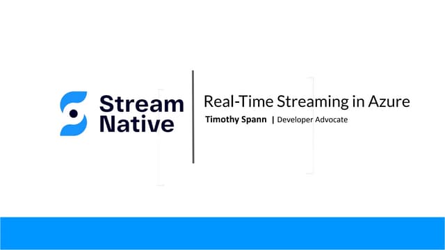 Cloud lunch and learn real-time streaming in azure