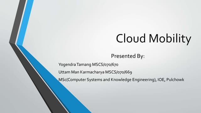 Cloud mobility final