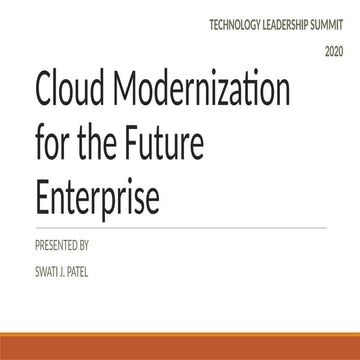 Cloud Modernization for the Future Enterprise | PPTX