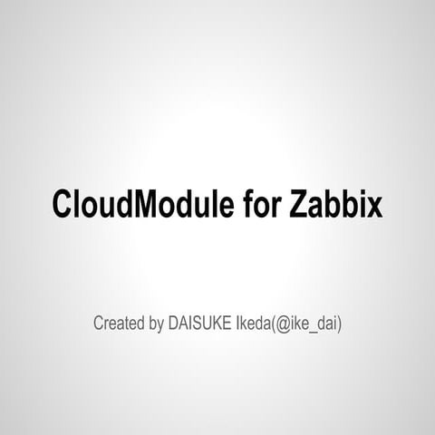 CloudModule for Zabbix