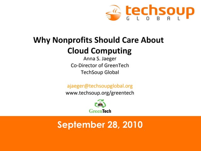 Why Should Nonprofits Care About Cloud Computing