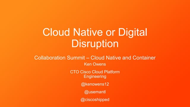 Cloud native